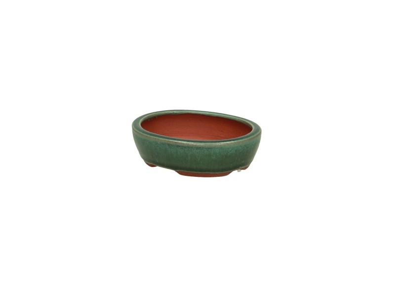 Tokoname – Eimei – 10,5 cm, oval, grün, Eimei