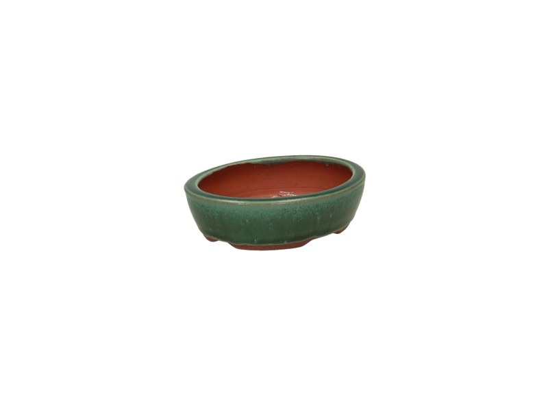 Tokoname - Eimei - 10,5 cm ovaal, groen, Eimei