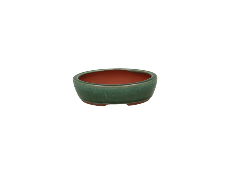 Tokoname - Eimei - 10,5 cm ovaal, groen, Eimei