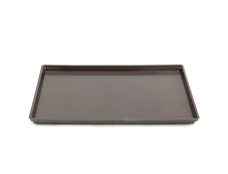 Plato 33 cm rectangular marron