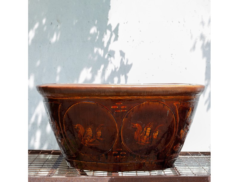 Stoneware water garden container 104 cm (04)