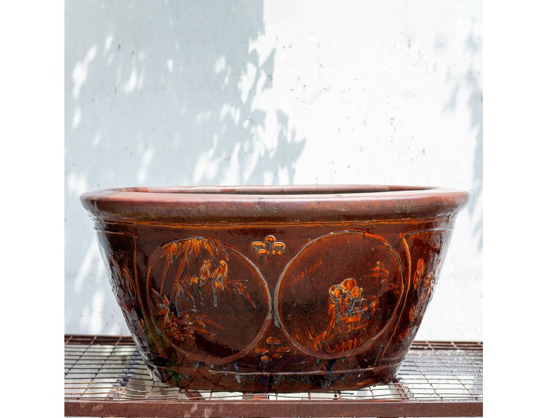 Stoneware water garden container 104 cm (04)