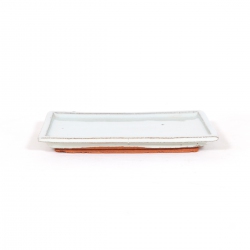 Schotel 18 cm rechthoekig beige