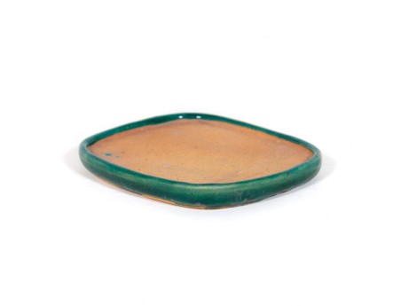 Plato 11 cm oval verde