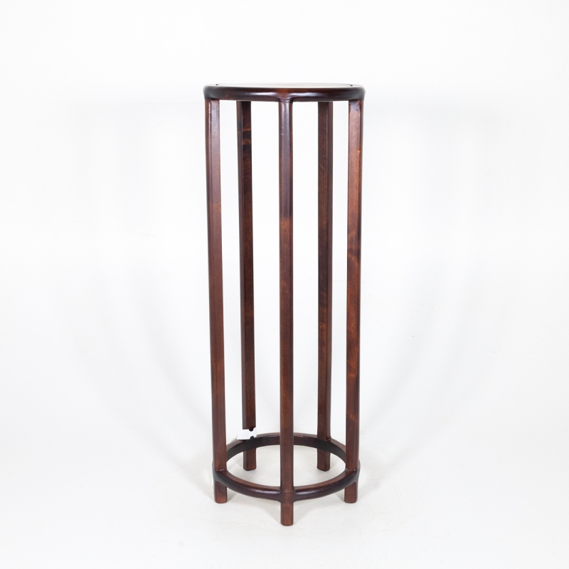 Tavolino tondo in legno artigianale Ø 24,5 cm