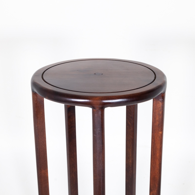 Tavolino tondo in legno artigianale Ø 24,5 cm