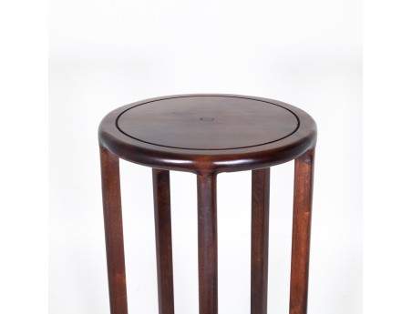 Tavolino tondo in legno artigianale Ø 24,5 cm