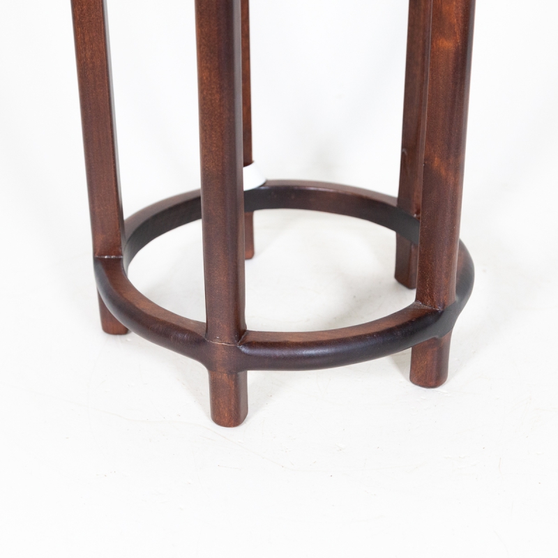 Tavolino tondo in legno artigianale Ø 24,5 cm