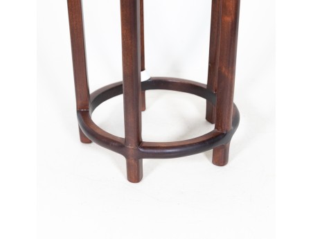 Tavolino tondo in legno artigianale Ø 24,5 cm