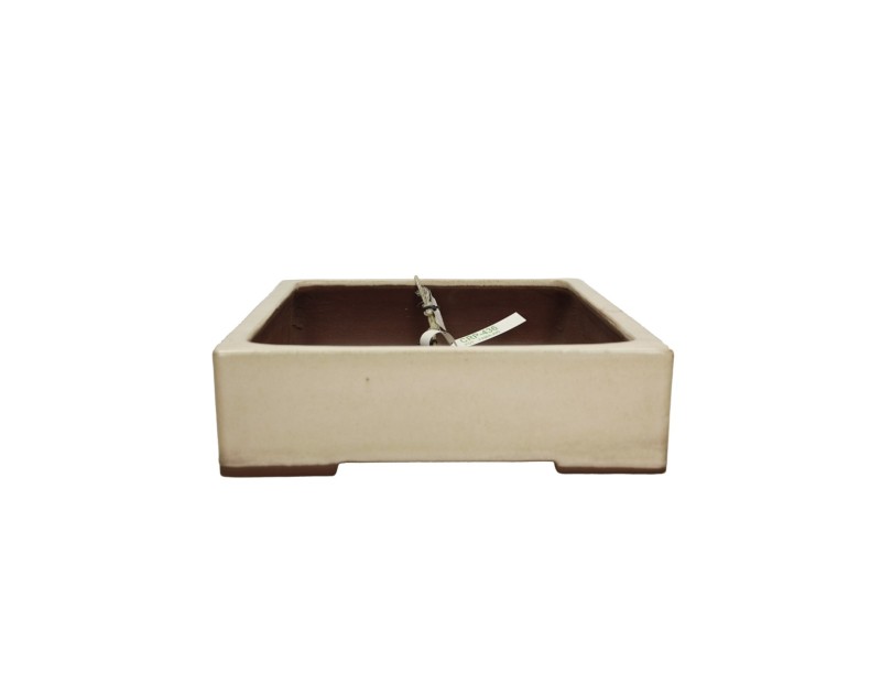 Yamaaki Tokoname-vaas, 37 cm, rechthoekig, beige