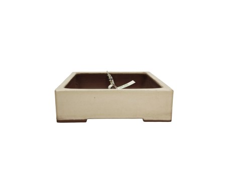Yamaaki Tokoname-vaas, 37 cm, rechthoekig, beige