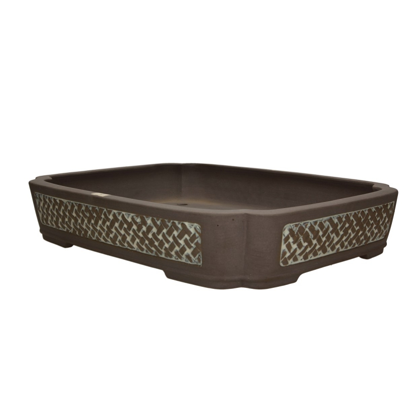 Pot Hekisui tokoname 43 cm rectangular unglazed