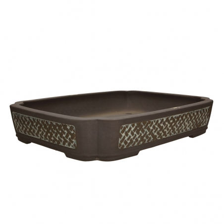 Pot Hekisui tokoname 43 cm rectangular unglazed