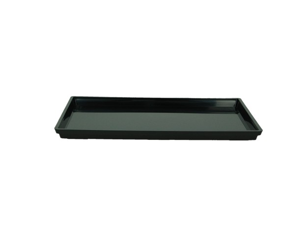 Plato 28 cm rectangular negro