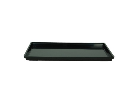 Plato 28 cm rectangular negro