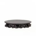 Tavolino ovale in legno -  19,5x11,5x3 cm