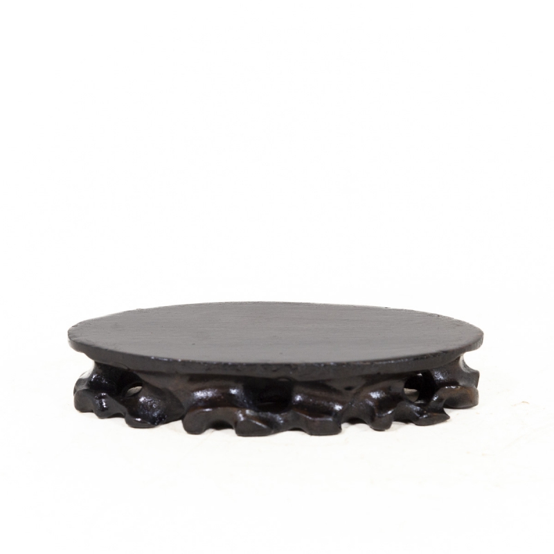 Tavolino ovale in legno -  19,5x11,5x3 cm