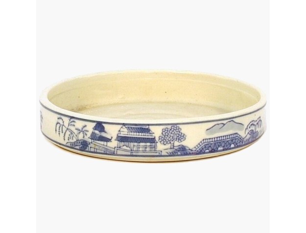 Sottovaso 18,4 cm tondo decorato blu
