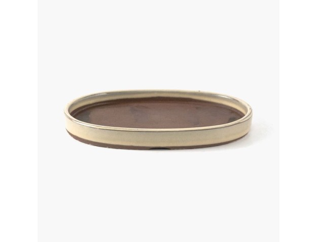 Sottovaso 19 cm ovale beige