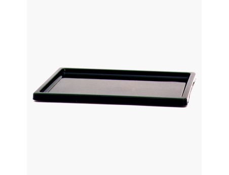 Sottovaso 22 cm rettangolare PVC nero