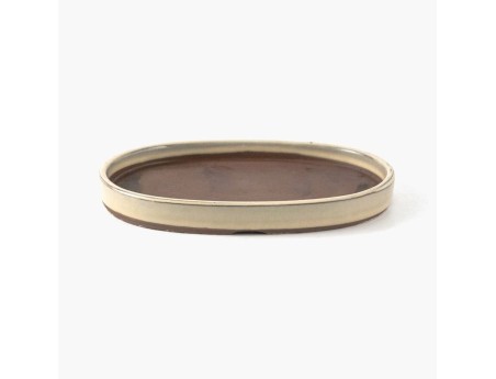 Sottovaso 25,5 cm ovale beige