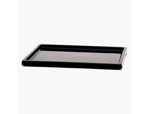 Sottovaso 27,5 cm rettangolare PVC nero