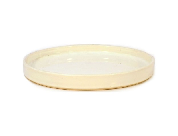 Suiban 22,5 cm tondo bianco
