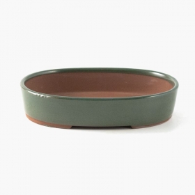 Vaso 19 cm ovale verde