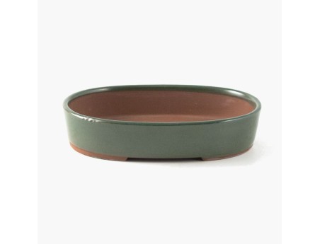 Vaso 19 cm ovale verde