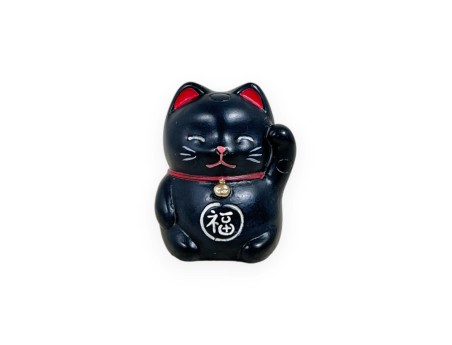 Chat porte-bonheur Maneki Neko - noir
