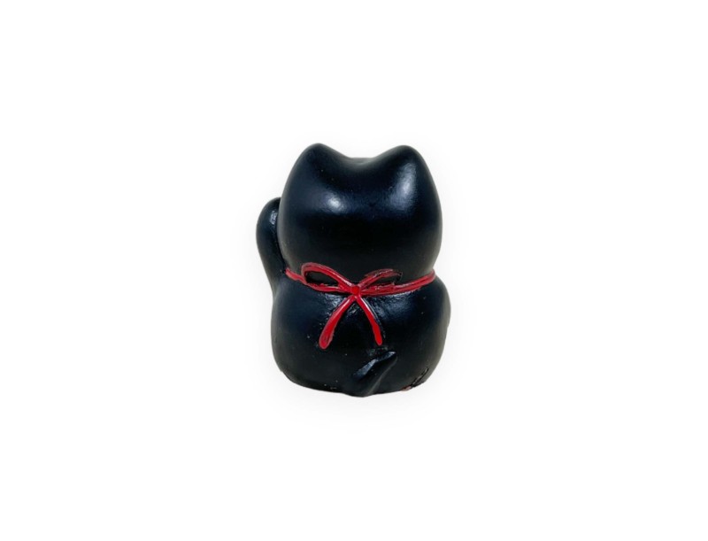 Maneki Neko - Left Paw - Black