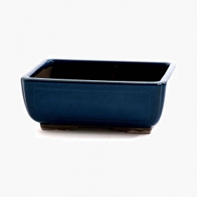 Vaso 21 cm rettangolare blu