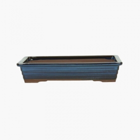 Vaso 23 cm rettangolare blu