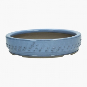 Vaso 23,5 cm tondo azzurro