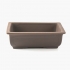 Vaso 25 cm rettangolare gres marrone