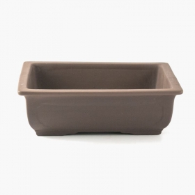 Vaso 25 cm rettangolare gres marrone