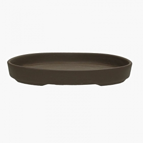 Vaso 27,5 cm ovale marrone