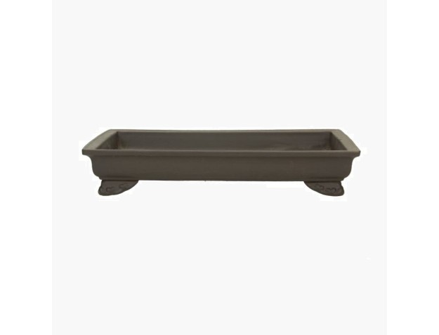 Vaso 30 cm rettangolare marrone