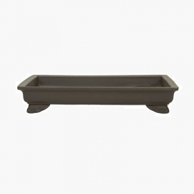 Vaso 30 cm rettangolare marrone