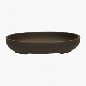 Vaso 33 cm ovale marrone
