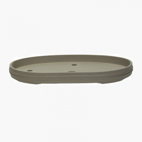Vaso 40 cm ovale grigio