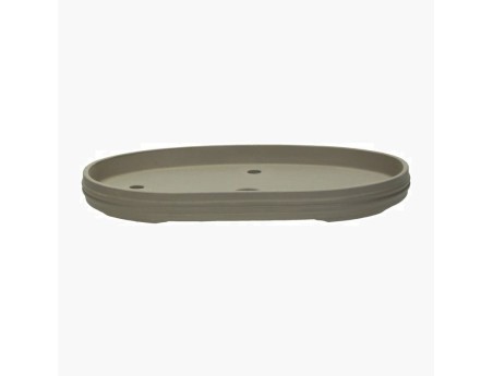 Vaso 40 cm ovale grigio