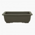 Vaso 40 cm rettangolare marrone