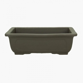 Vaso 40 cm rettangolare marrone