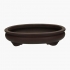 Vaso 46 cm ovale gres marrone