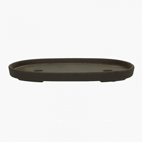 Vaso 55 cm ovale marrone