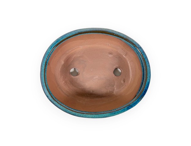 Pot 18,5 cm oval water green 2