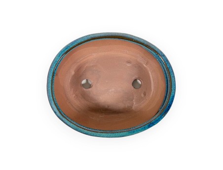 Pot 18,5 cm ovale vert aqua