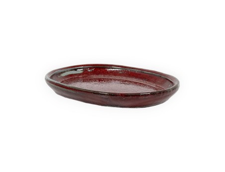 Vaso 18,5 cm ovale rosso