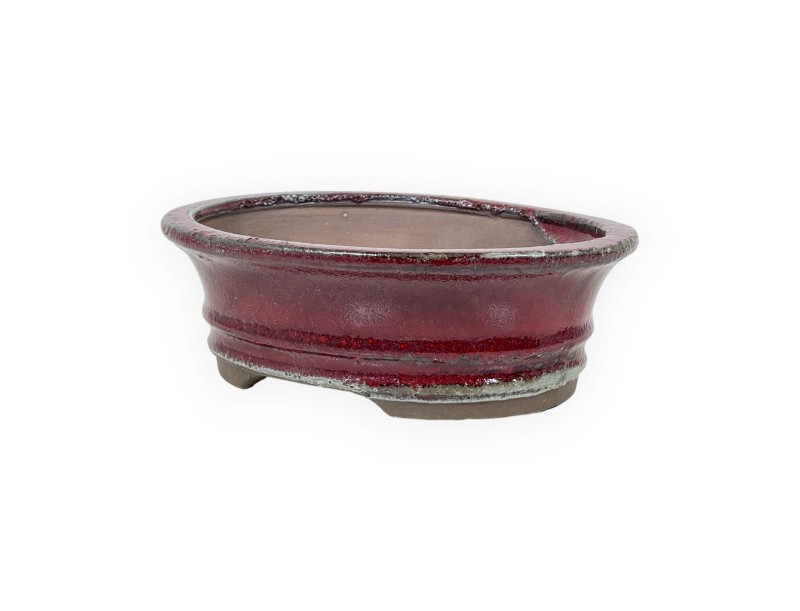 Vaso 18,5 cm ovale rosso